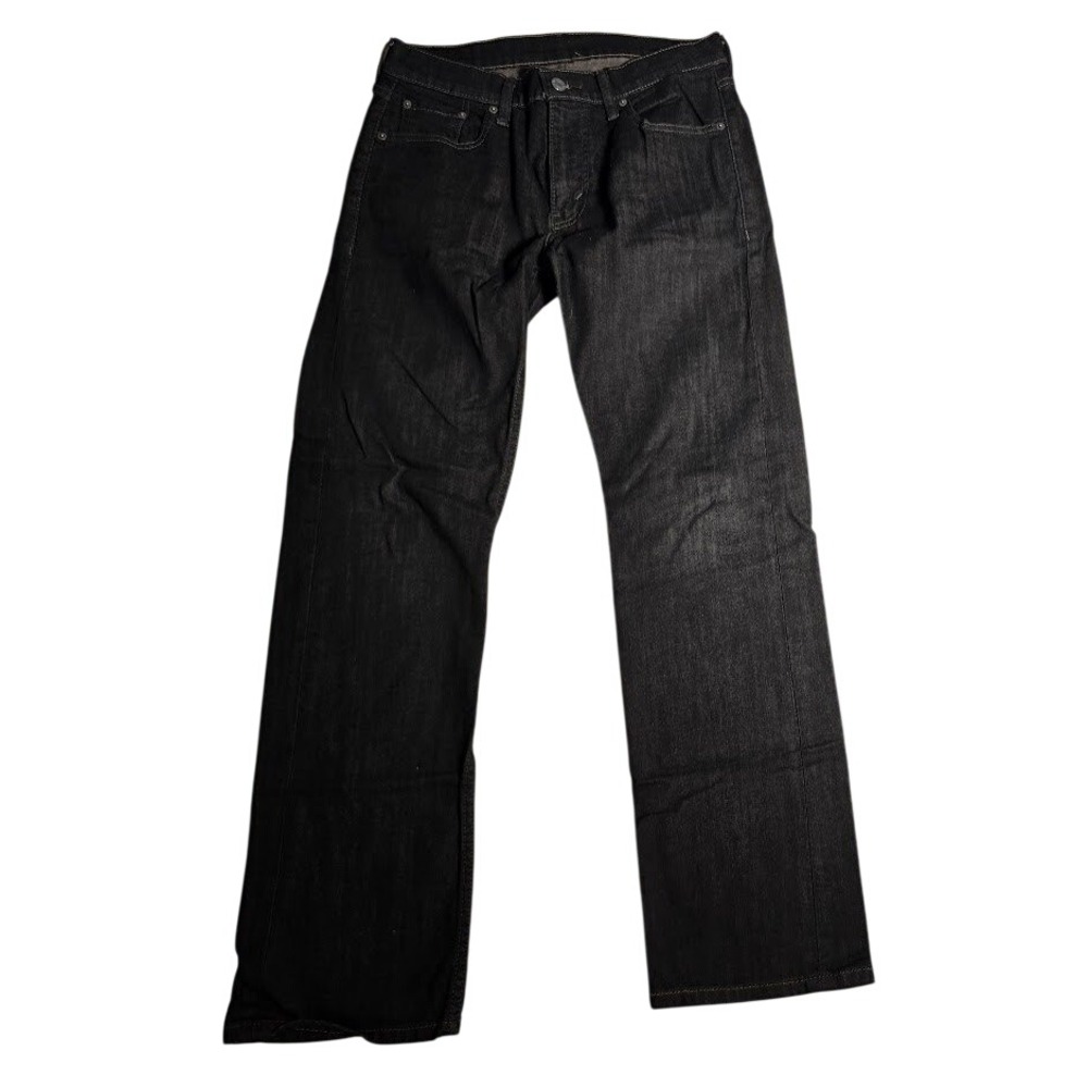 Levis 513 Slim Straight Jeans Mens 30x30 Dark Wash Black Denim Stretch 1315
